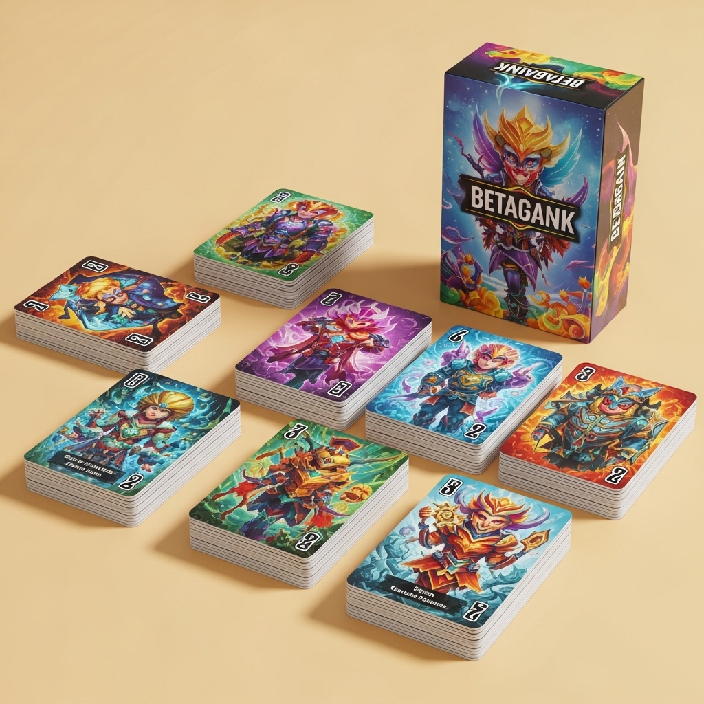 Printed card game set